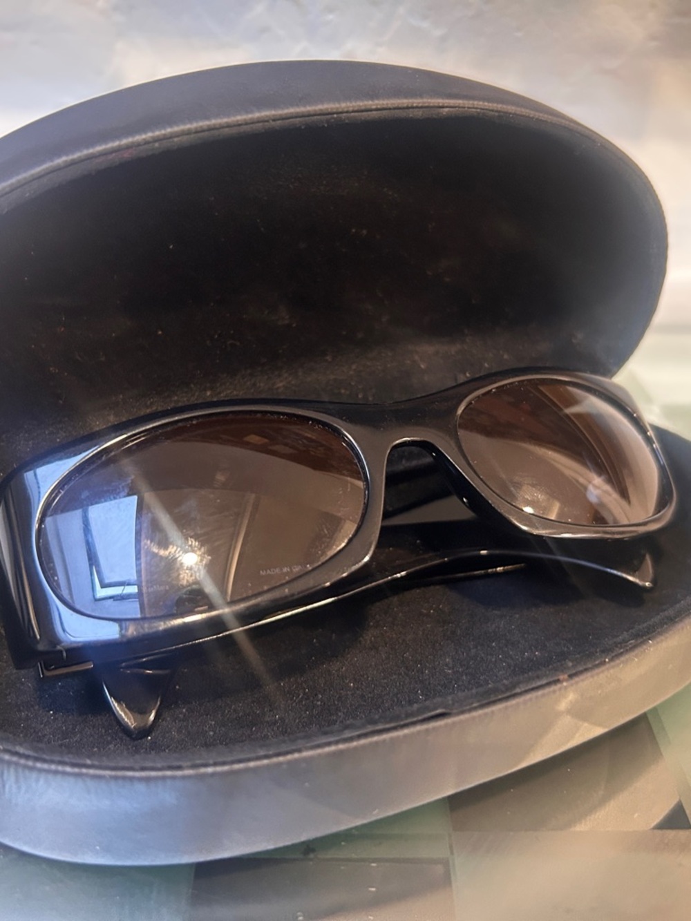MaxMara Black Sunglasses with Grey Lenses